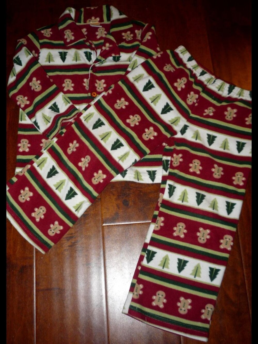 Gymboree GingerBread Christmas Winter Soft Pajamas Bottom Top Boys Sz 3t 4t Set